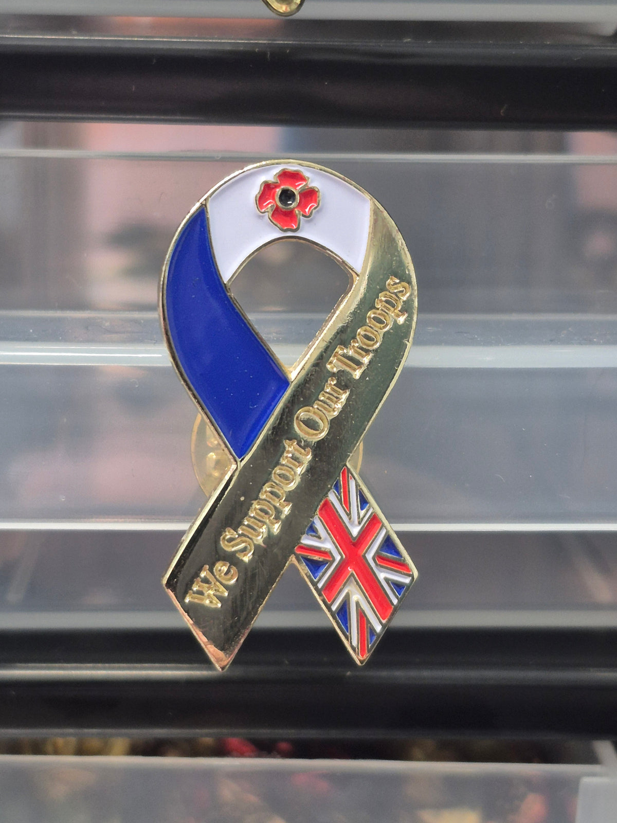 Lapel badge, Ribbon, We Support Our Troops