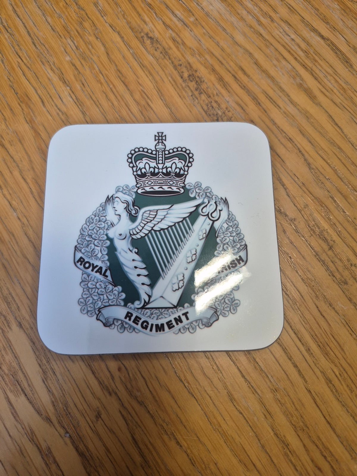Coaster, The Royal Irish Regiment, Queen's Crest