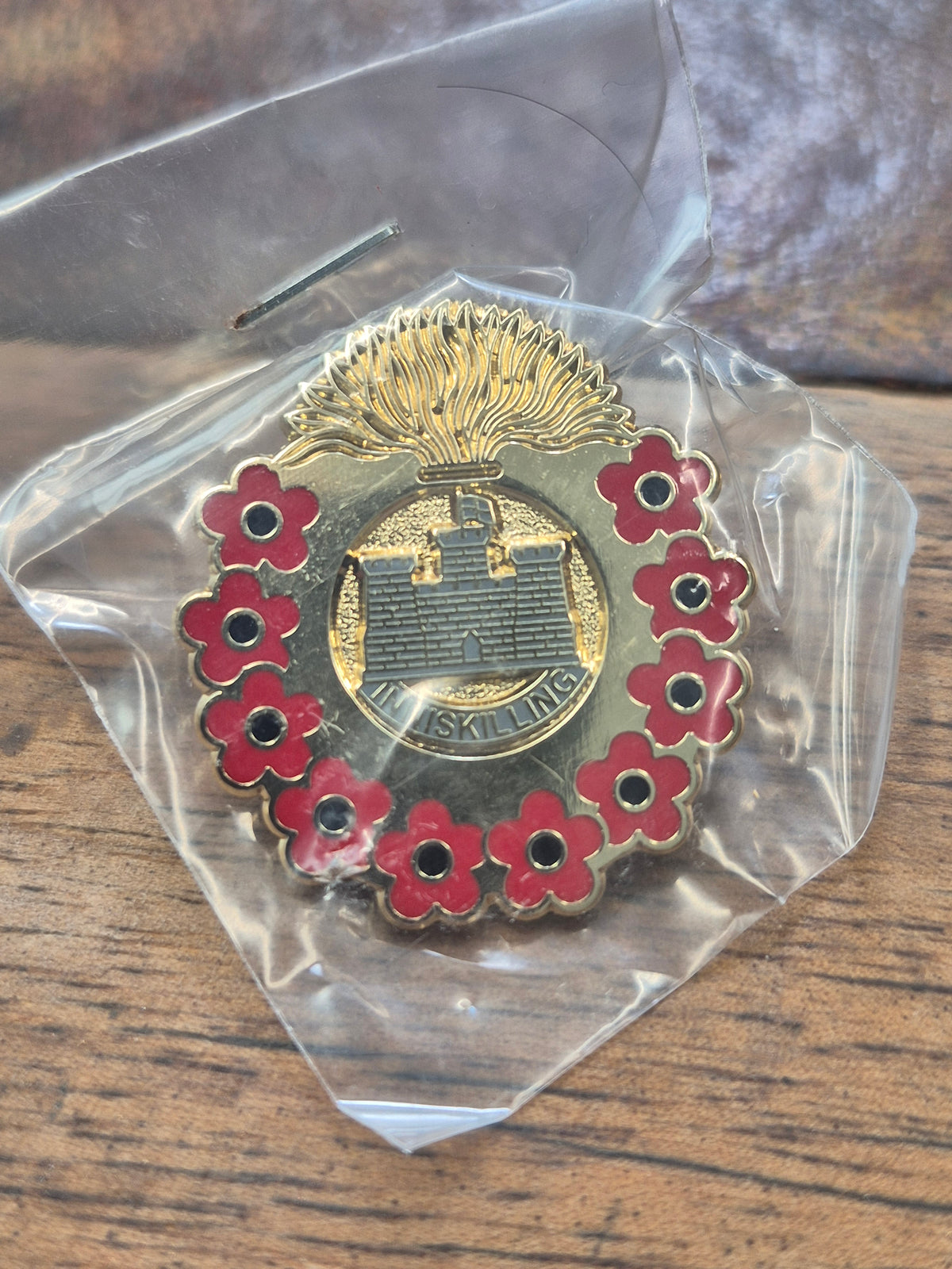 NEW Poppy Lapel Badge The Royal Inniskilling Fusiliers