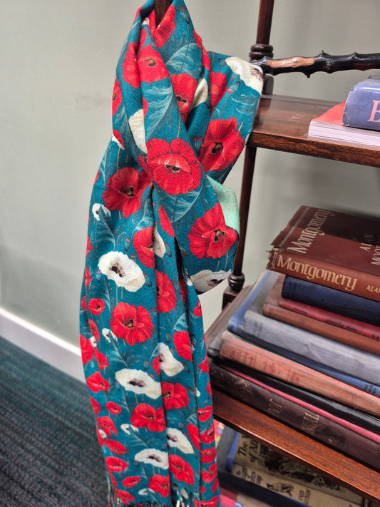 Green Poppy Scarf