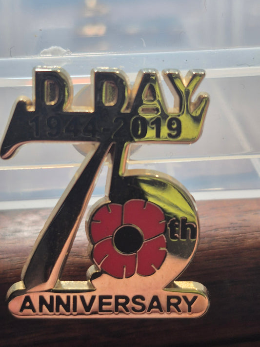 Lapel badge, D Day 1944-2019 75th Anniversary