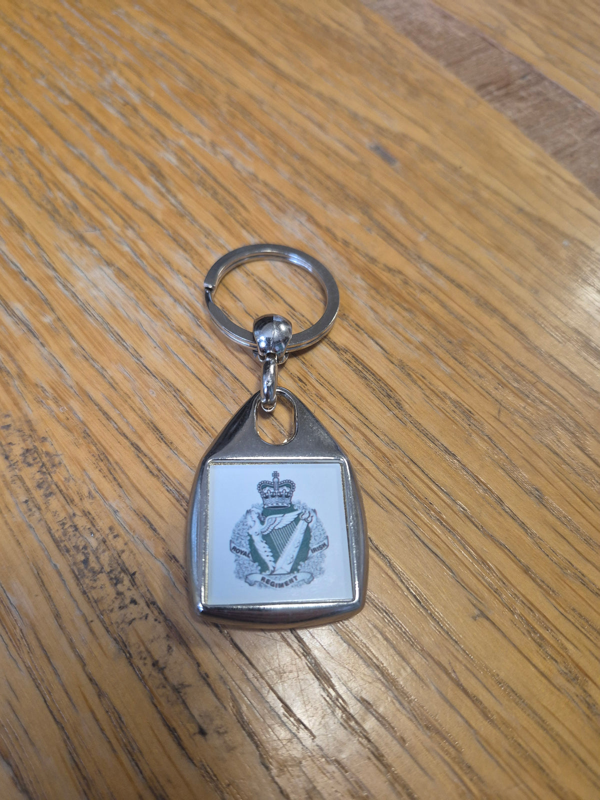 Metal keyring, The Royal Irish Regiment, Queen's Crown