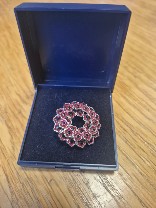 Poppy Wreath Brooch