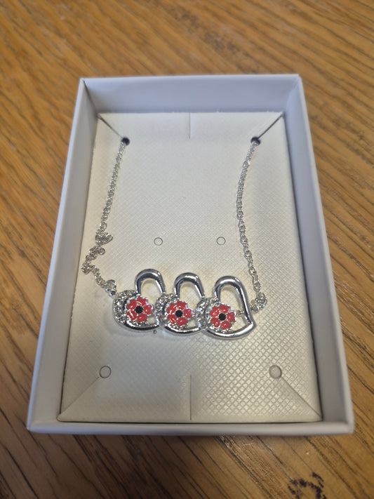 Silver Poppy Necklace