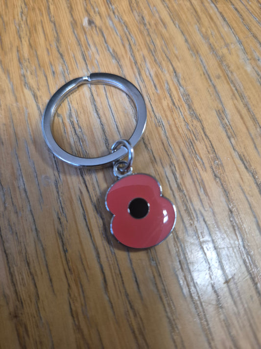 Plain Poppy Keyring