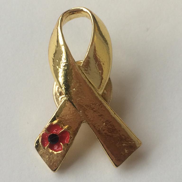 Lapel Badge - Poppy Ribbon