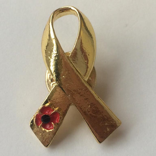 Lapel Badge - Poppy Ribbon