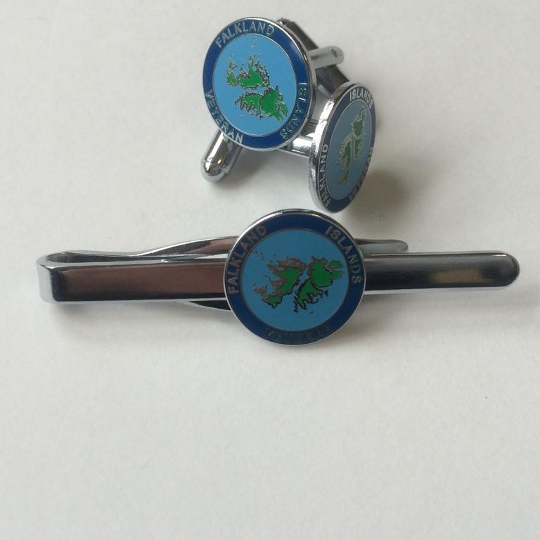 Cuff Links & Tie Slide Set - Falkland Islands Veteran